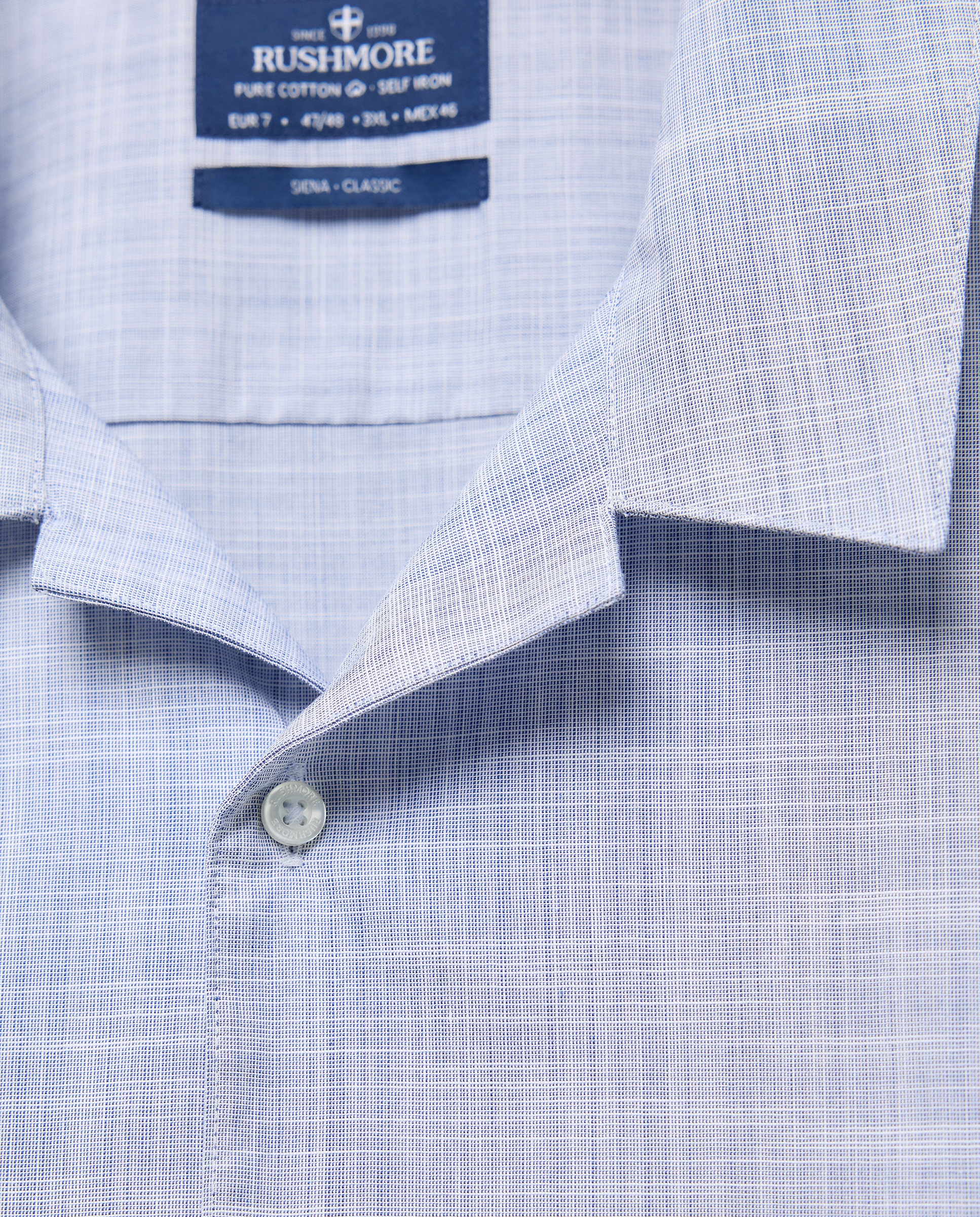 Camisa Non Iron Tamanhos Grandes Azul-marinho-5