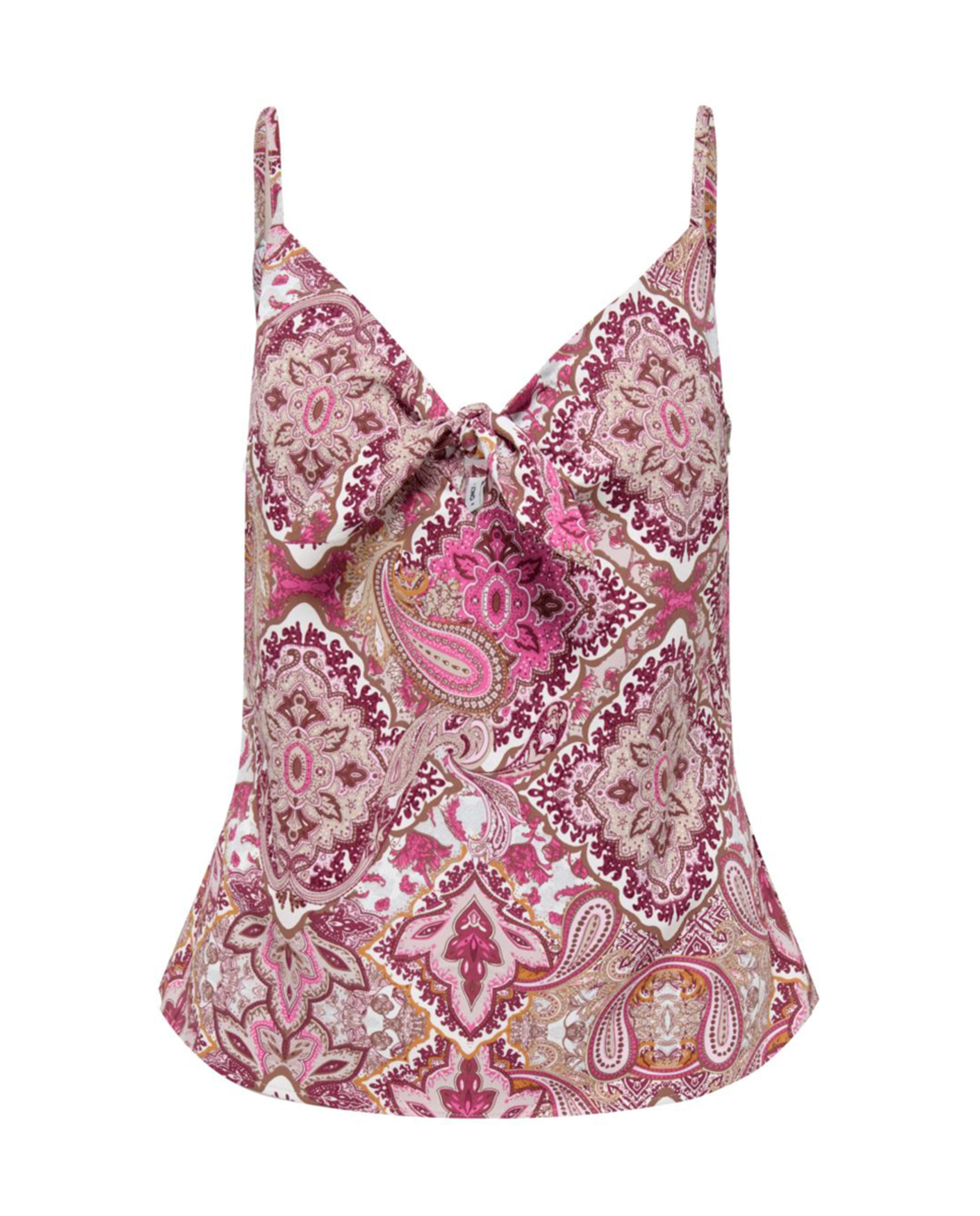 Top de Alças Estampado Rosa-1