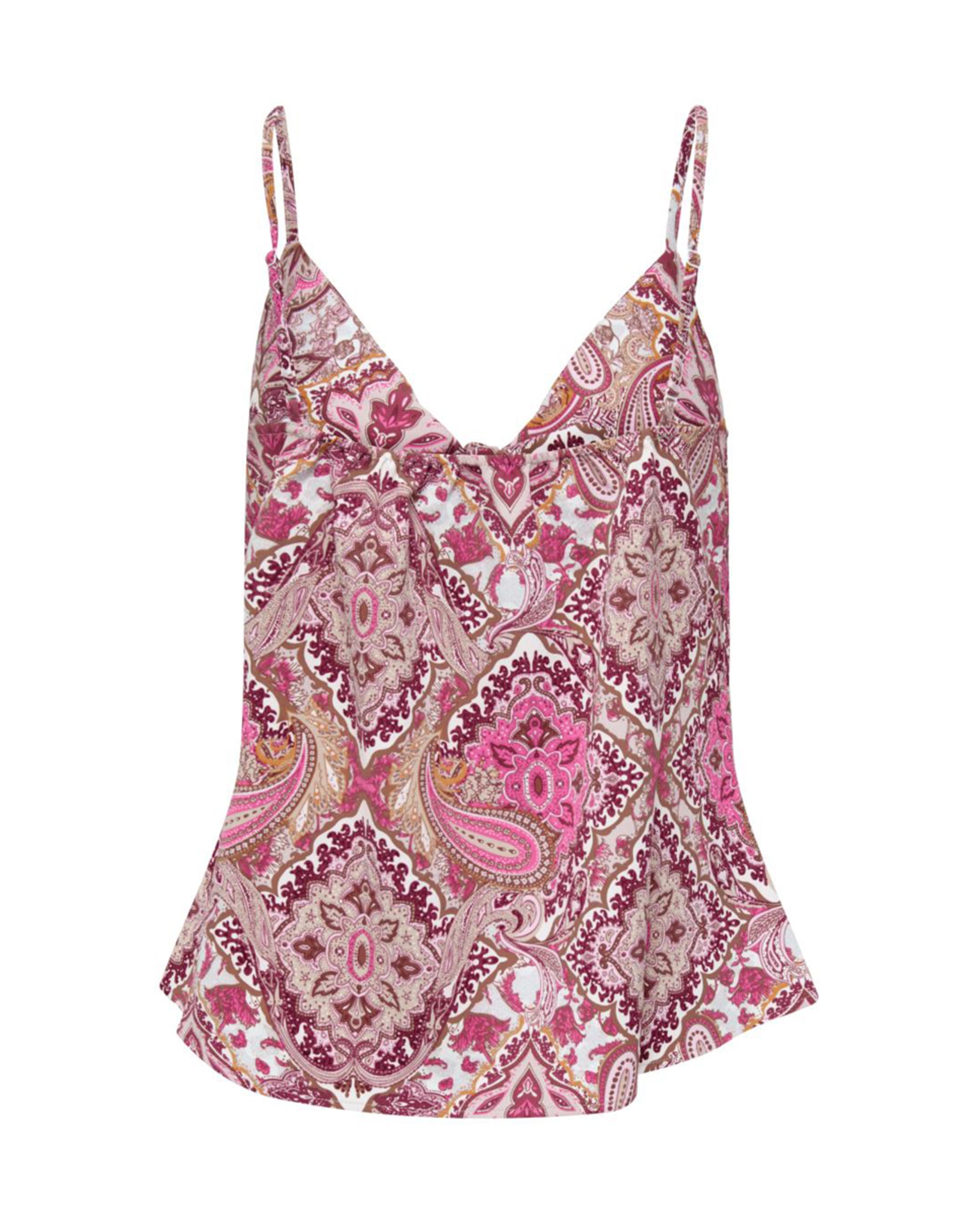 Top de Alças Estampado Rosa-2