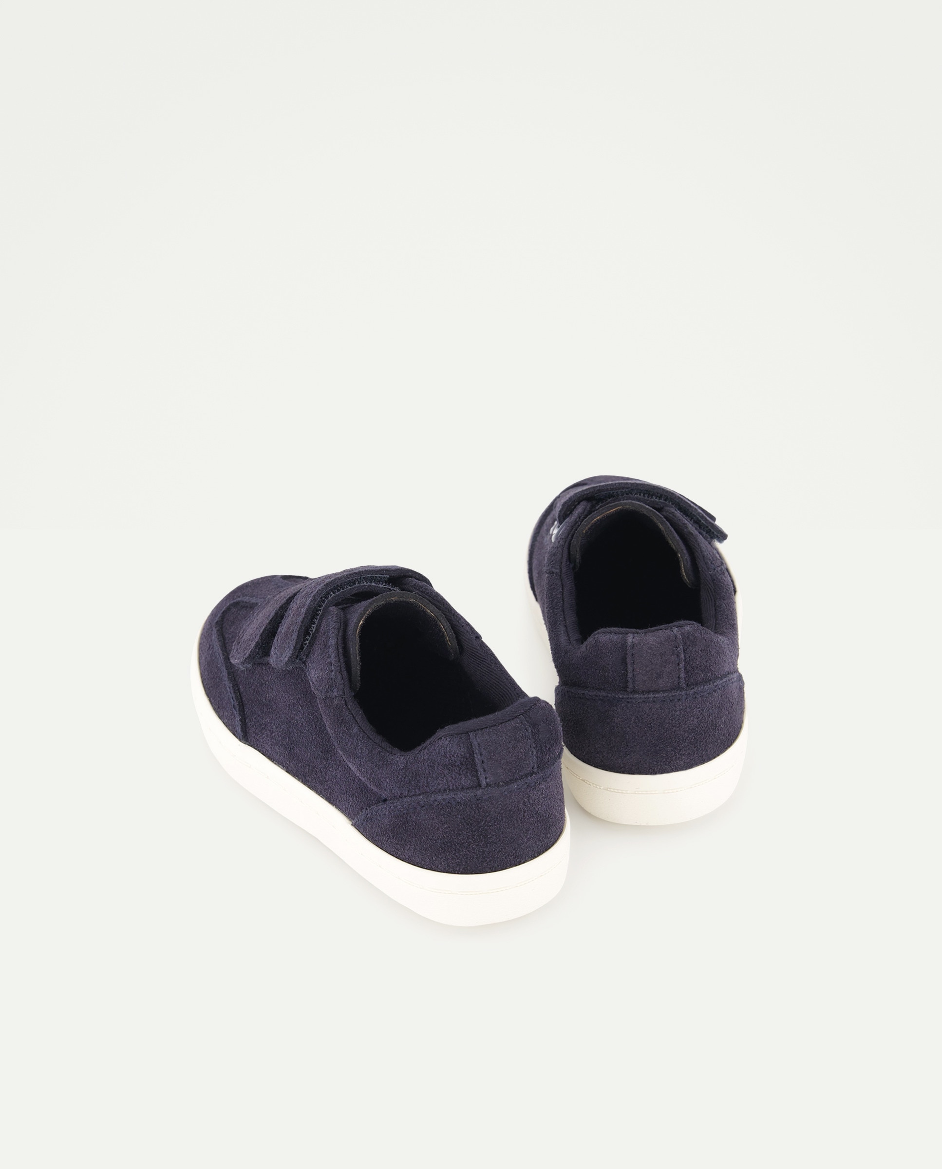 Zapato bebés ante con velcro Azul marino-3