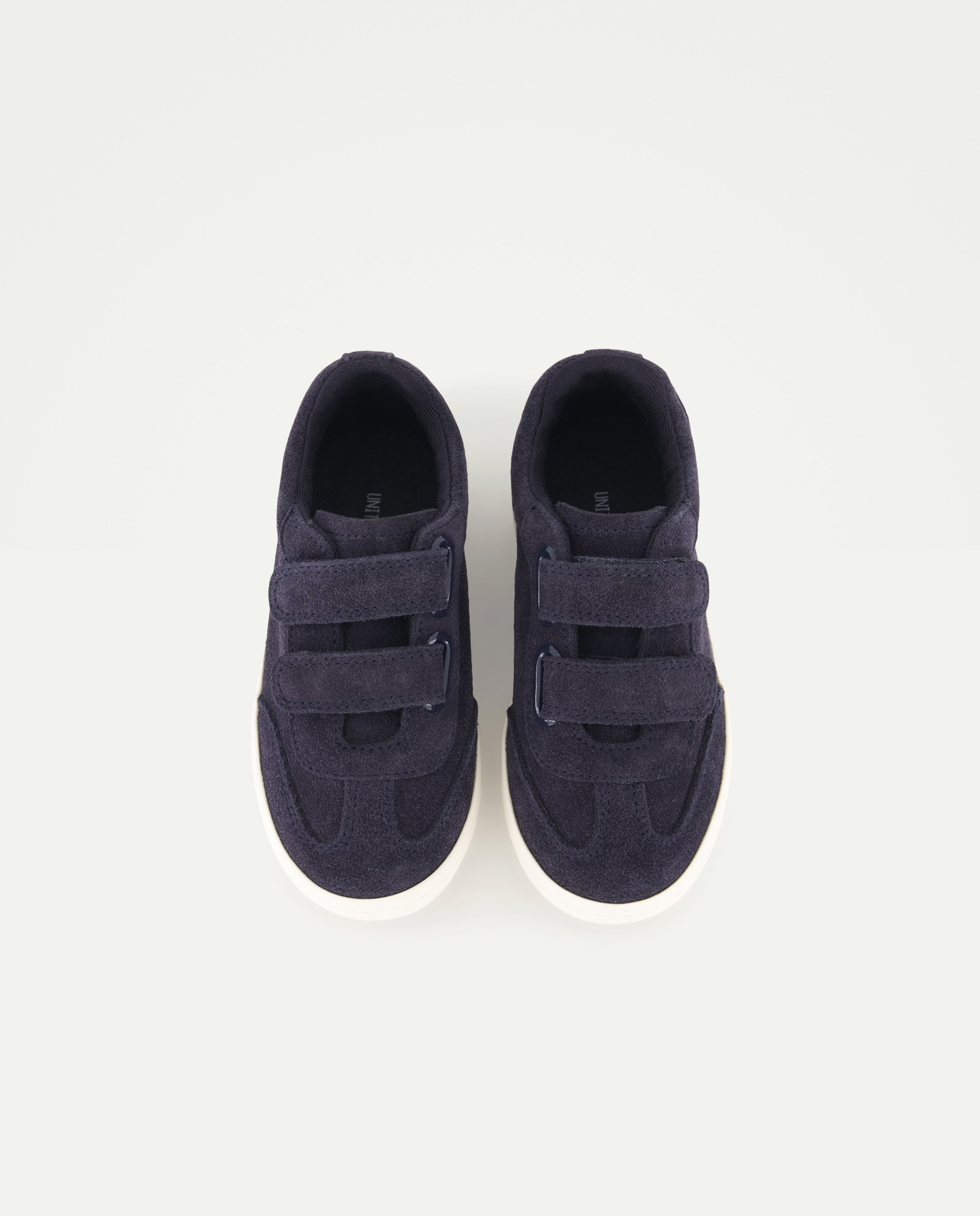 Zapato bebés ante con velcro Azul marino-4