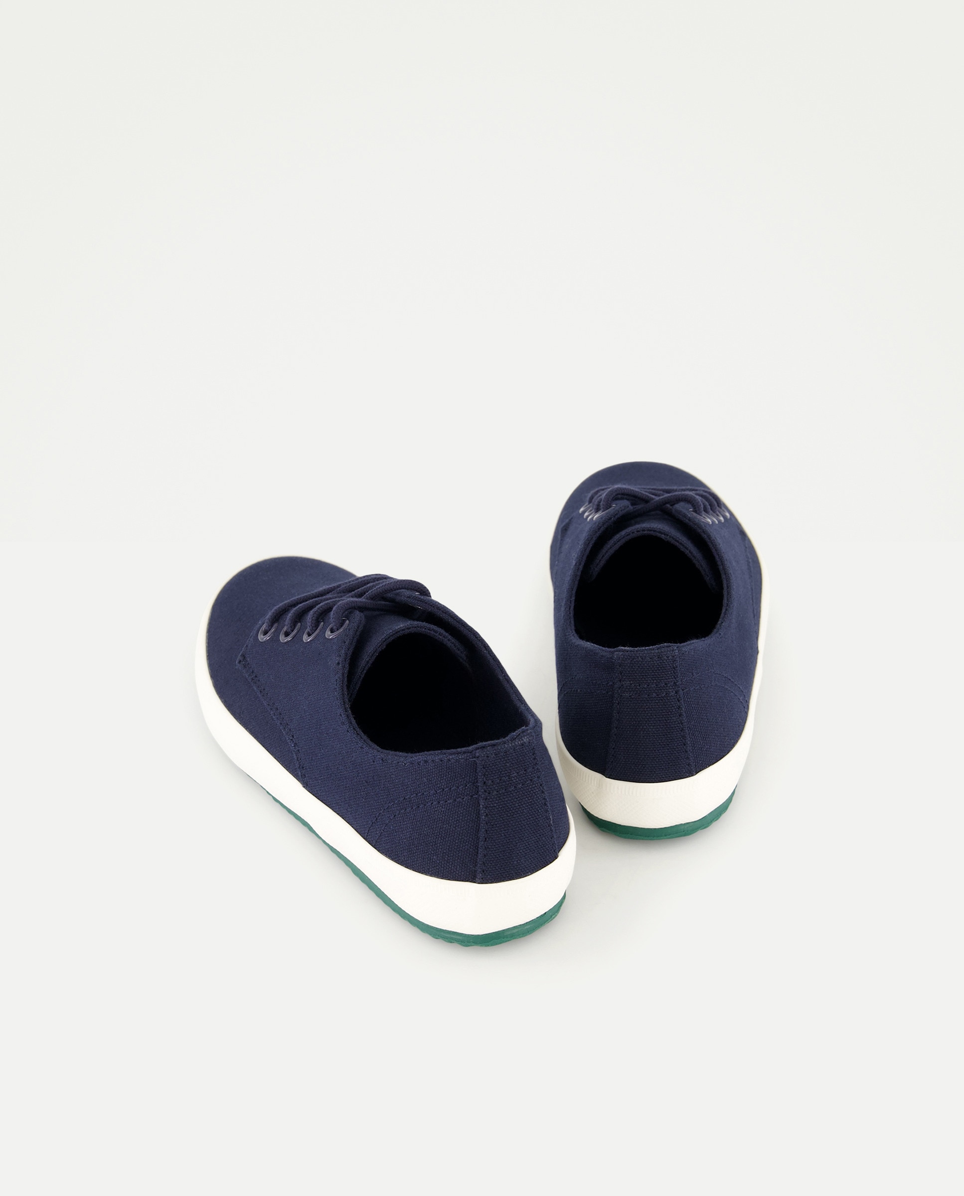 Zapato niño canvas con cordones Azul marino-3