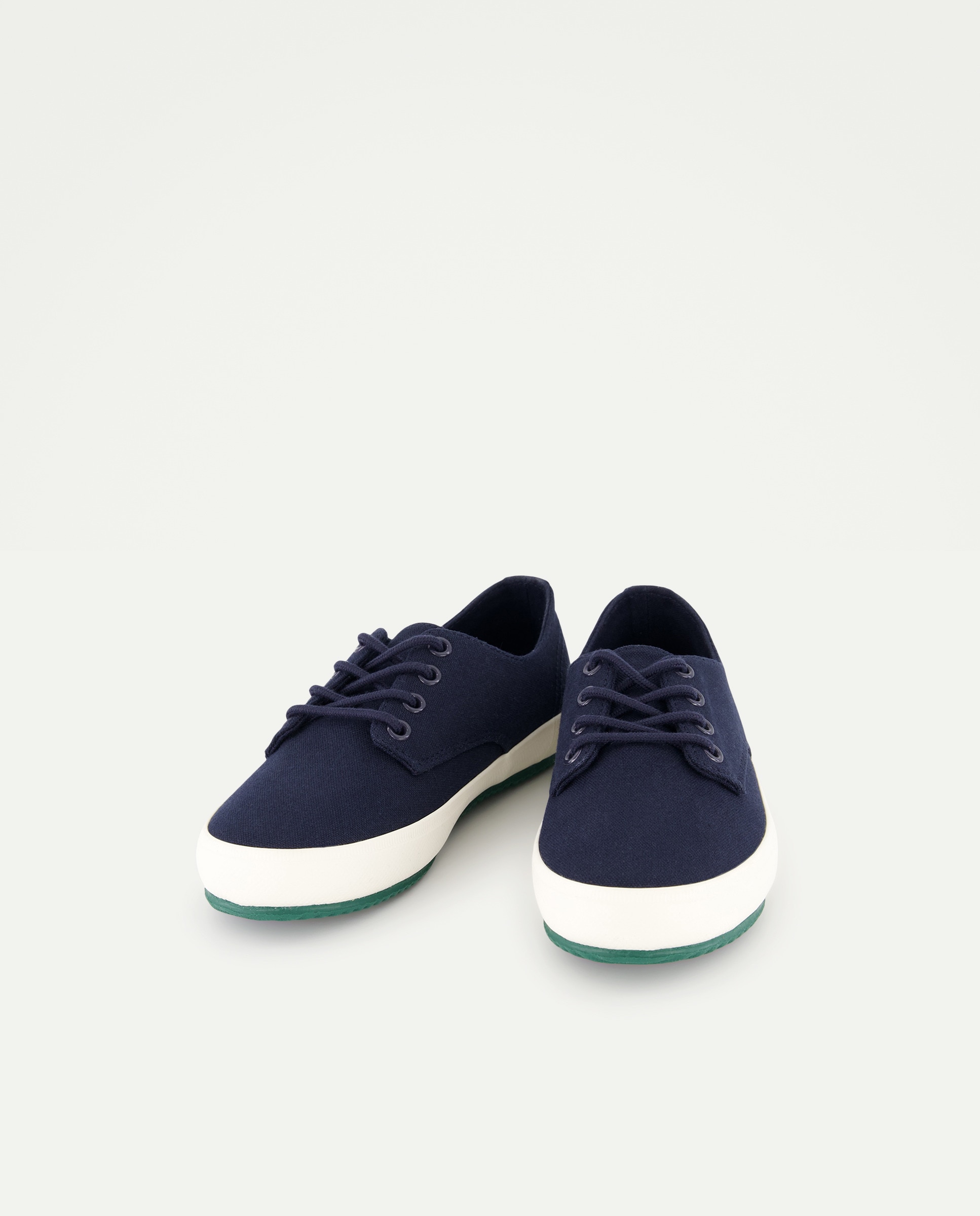 Zapato niño canvas con cordones Azul marino-2