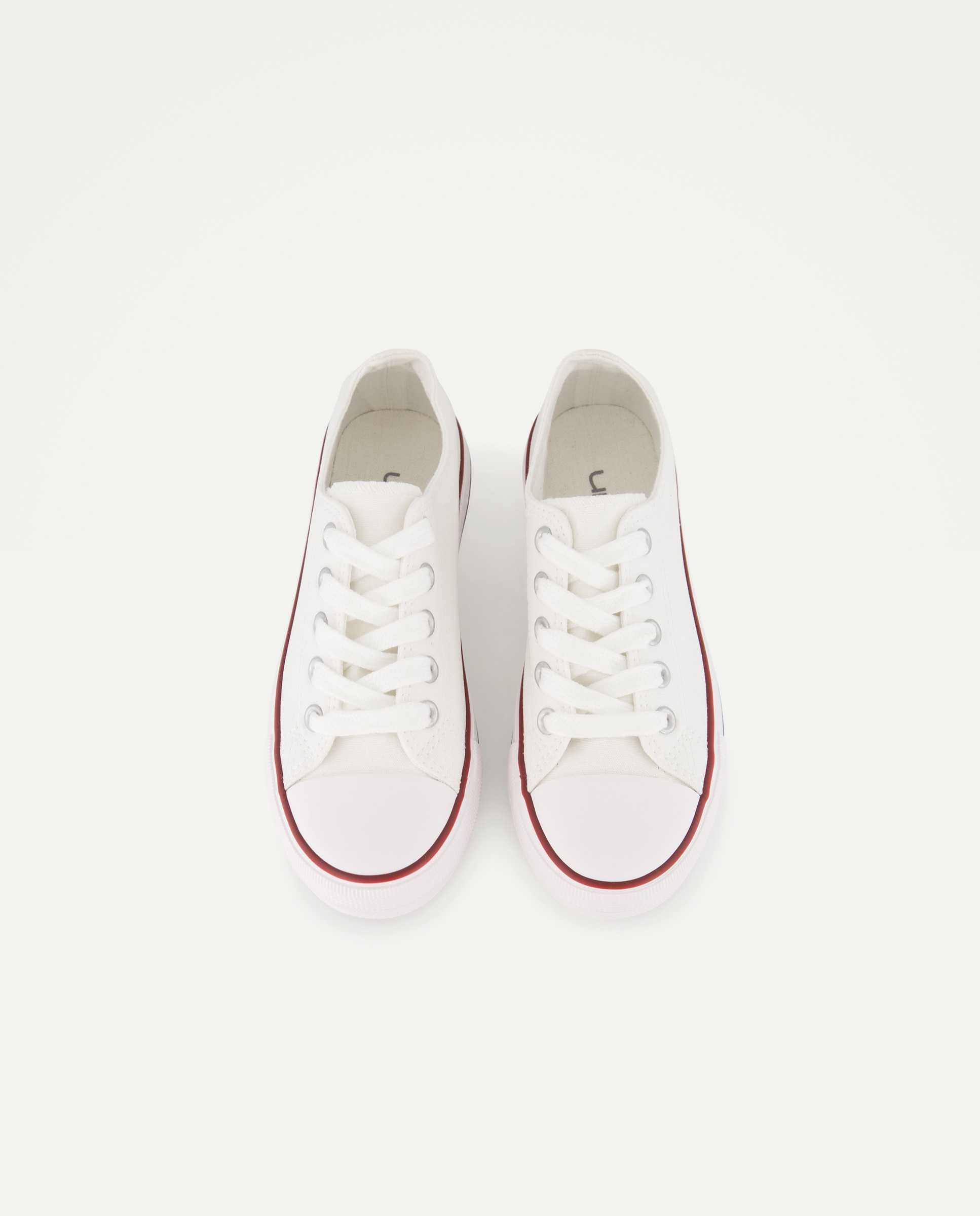 Lona infantil con puntera y cordones Blanco-4