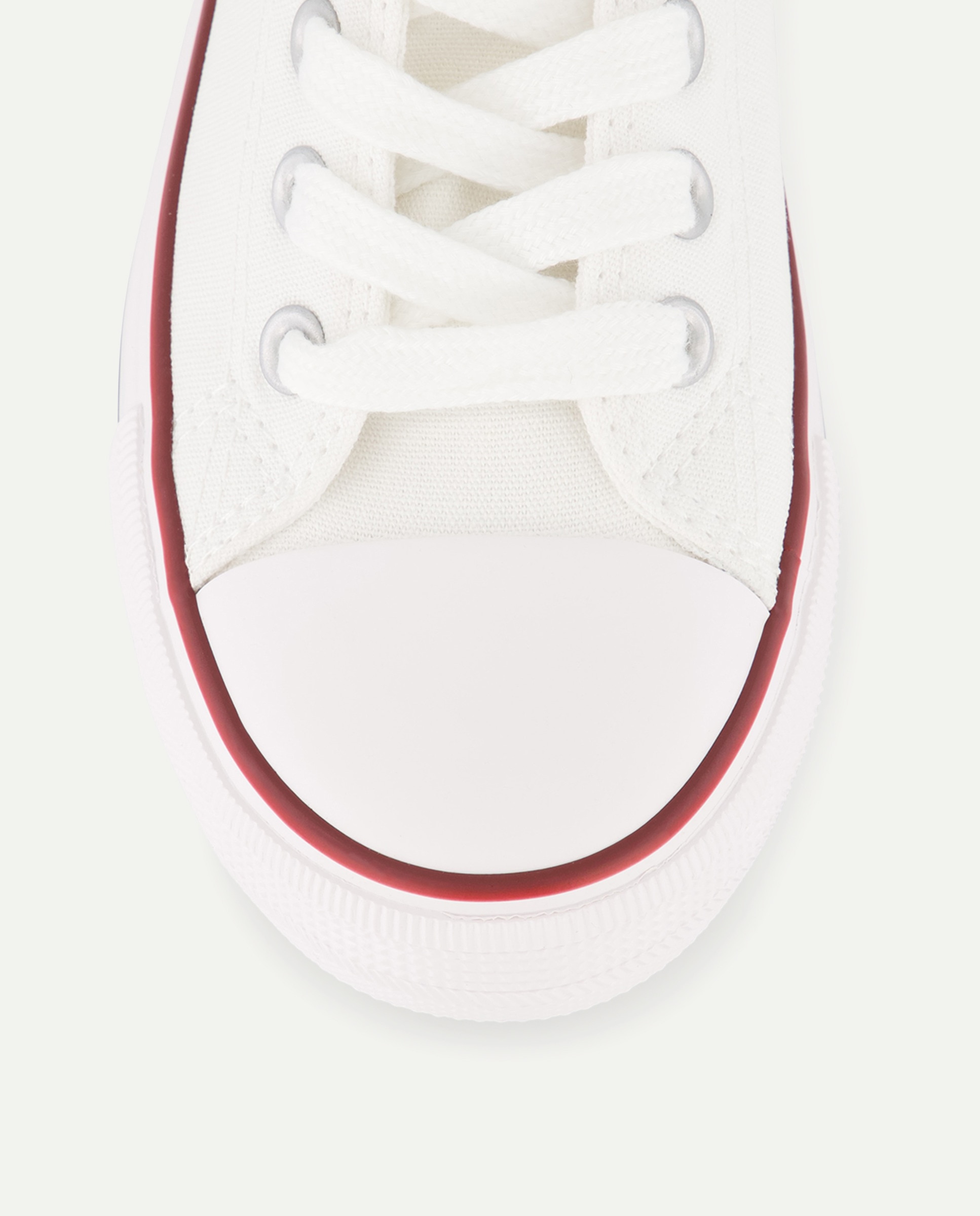 Lona infantil con puntera y cordones Blanco-5