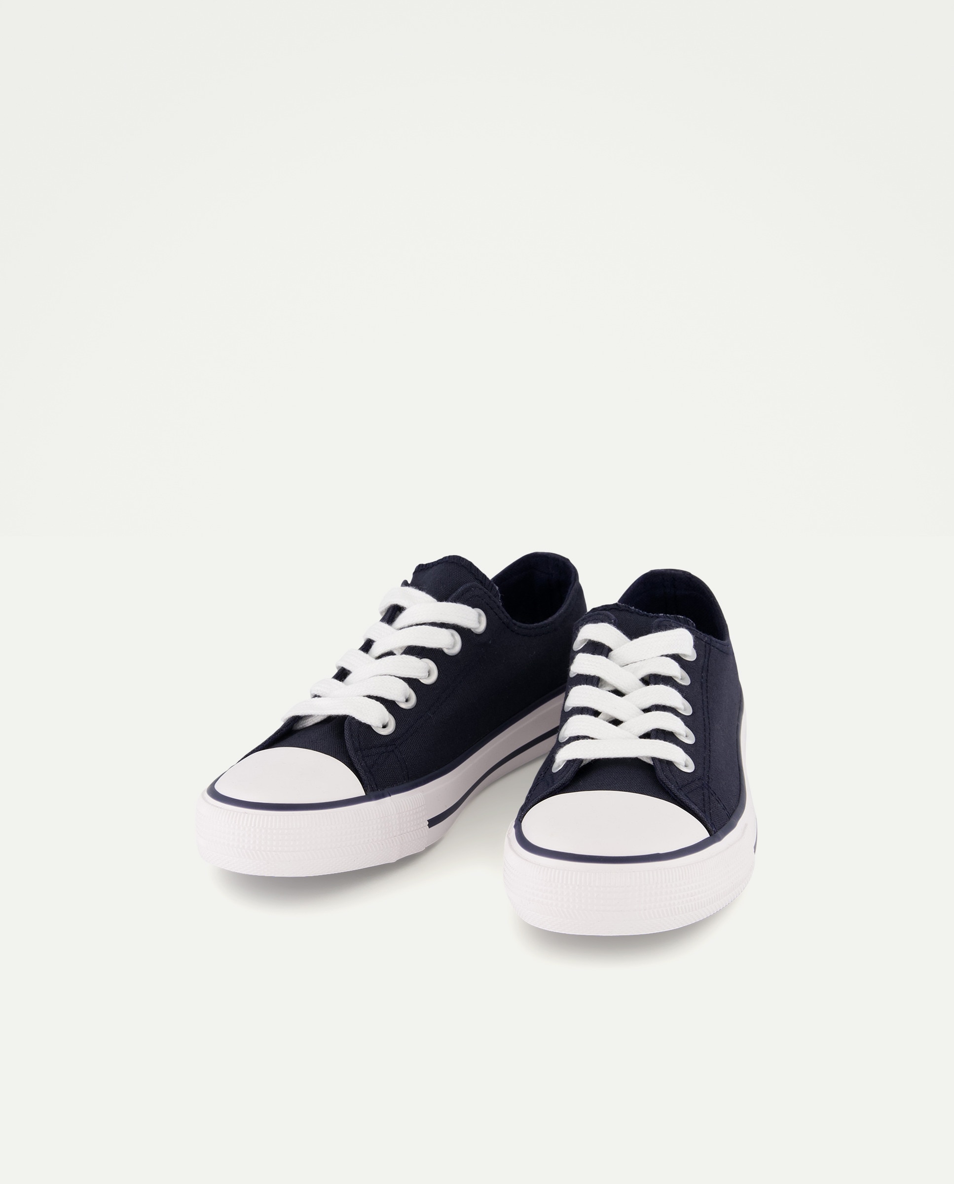 Lona infantil con puntera y cordones Azul marino-2