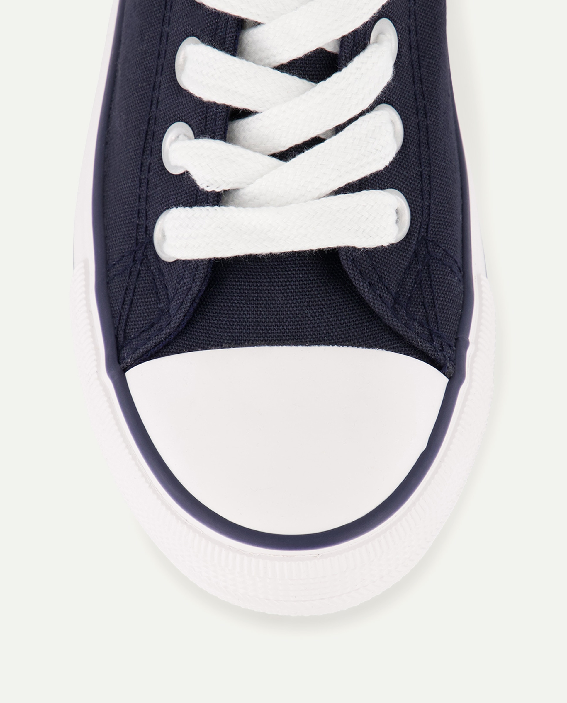 Lona infantil con puntera y cordones Azul marino-5