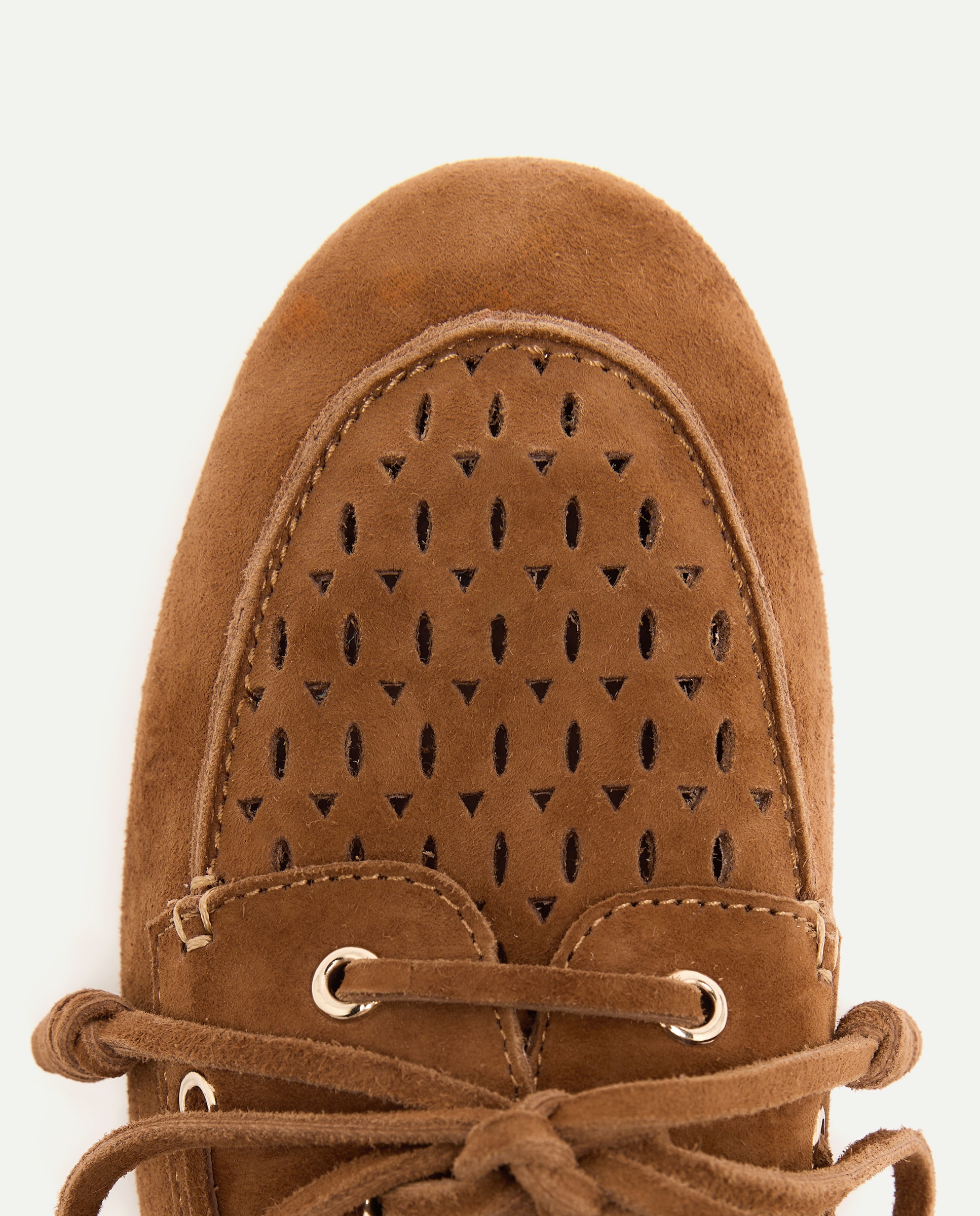 Sapatos Rasos Tipo Mocassins Lisos com Atacadores 730 Camel-4