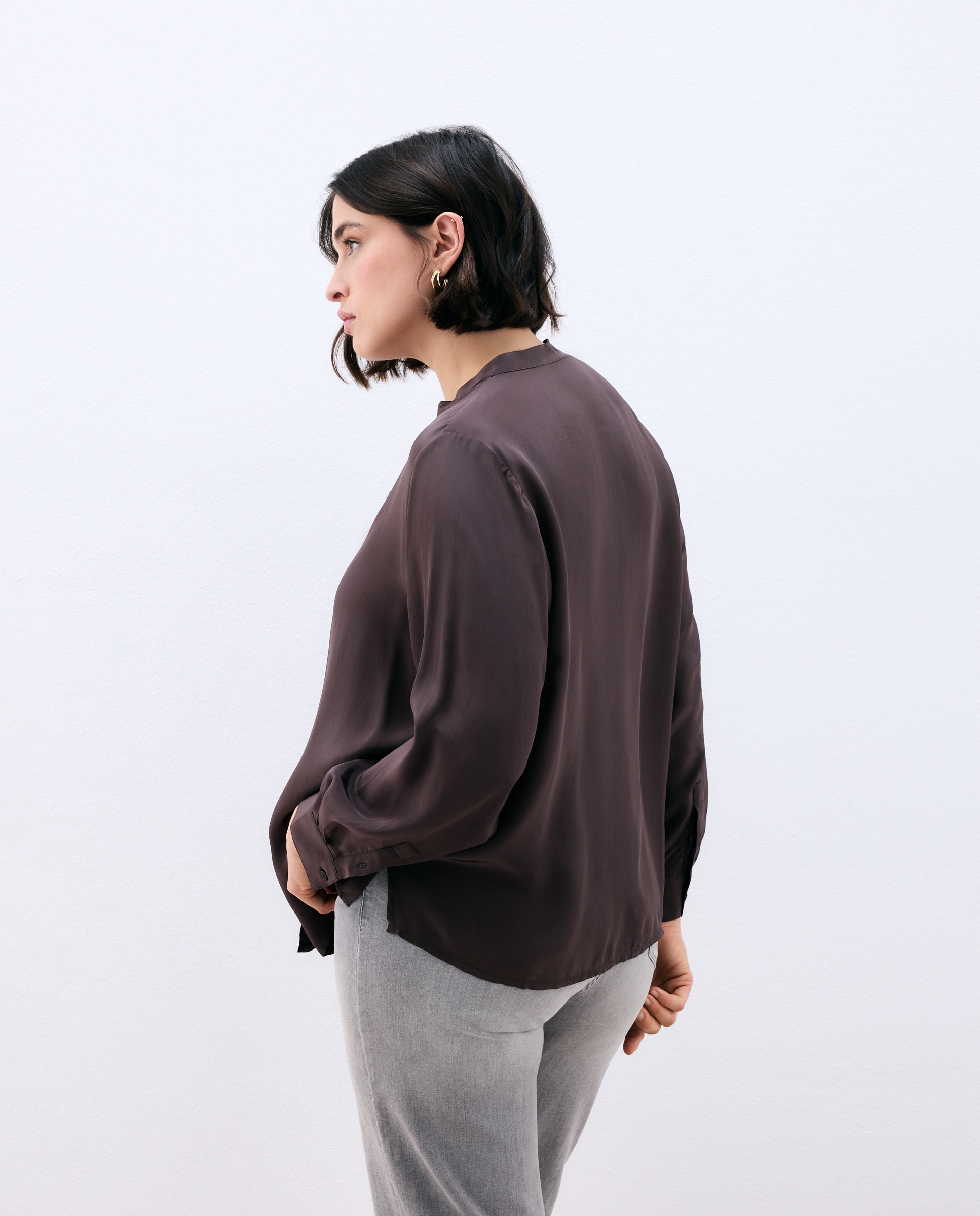 Camisa Lisa com Manga Comprida 120 Cru-3