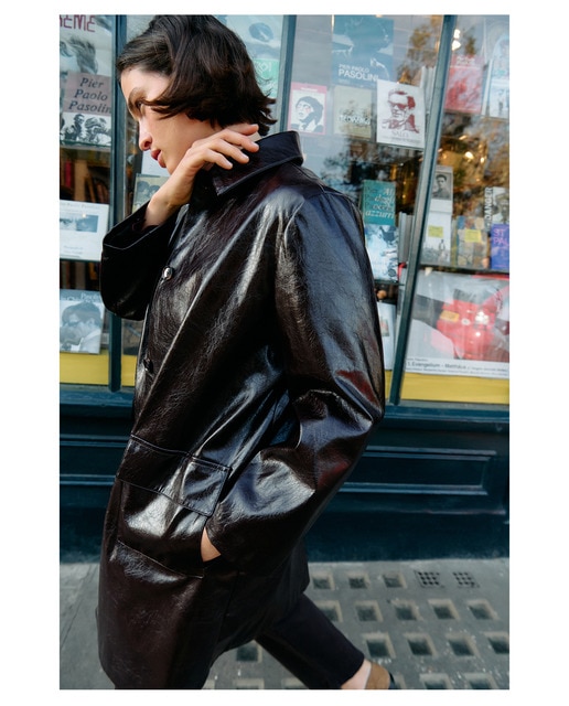 Imagem 0 de Casaco Comprido com Efeito de Pele