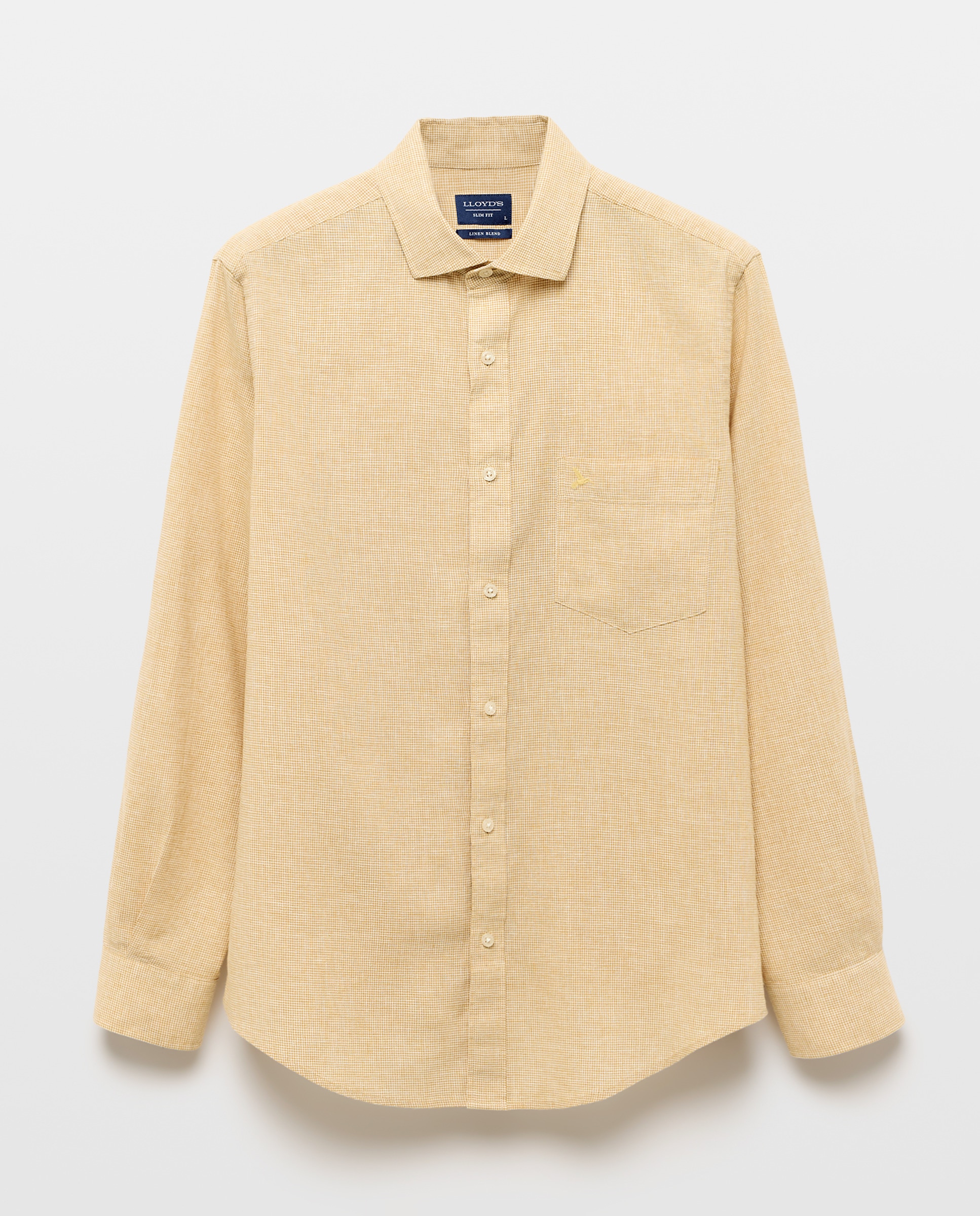 Camisa de Linho Slim Fit Caqui-4