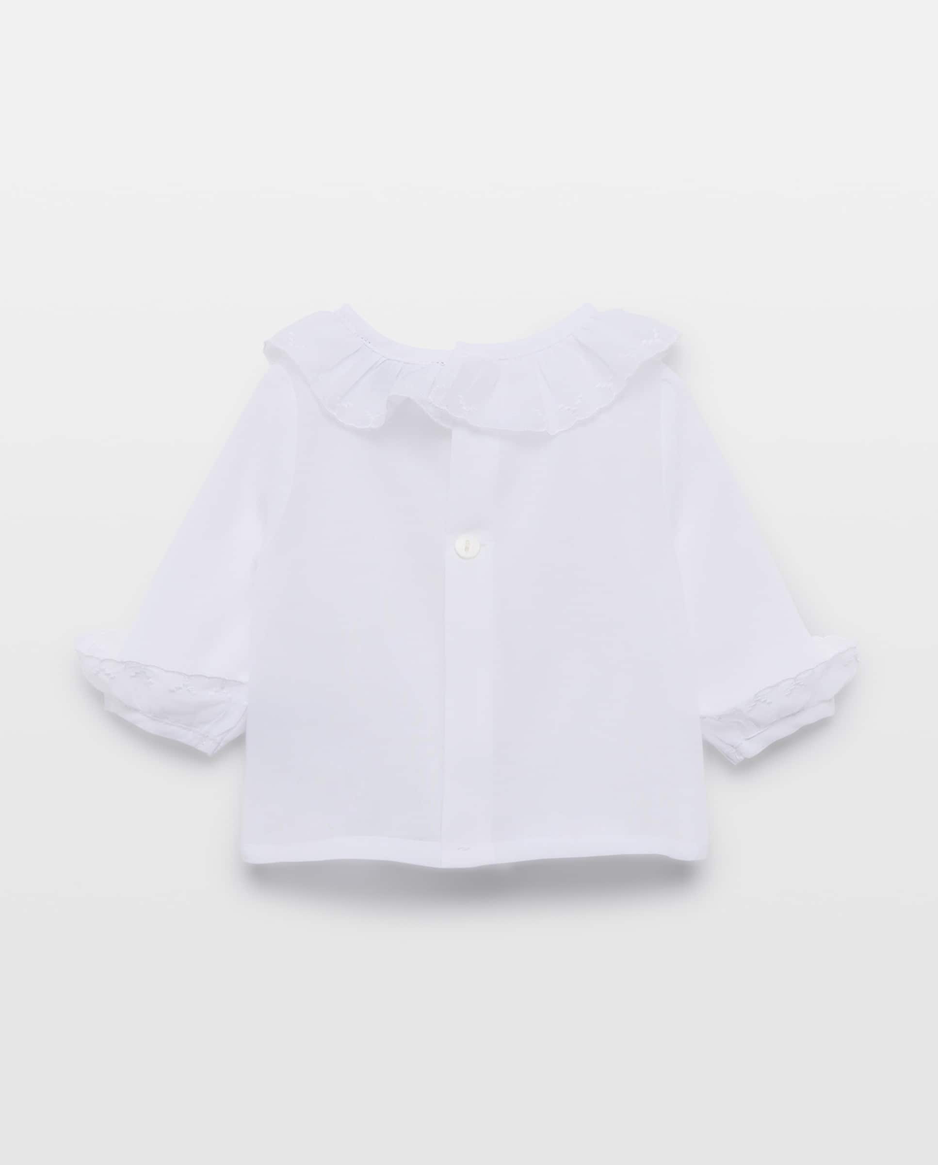 Camisa Básica de Bebé com Manga Comprida com Festão Coconut El Corte Inglés Branco-2