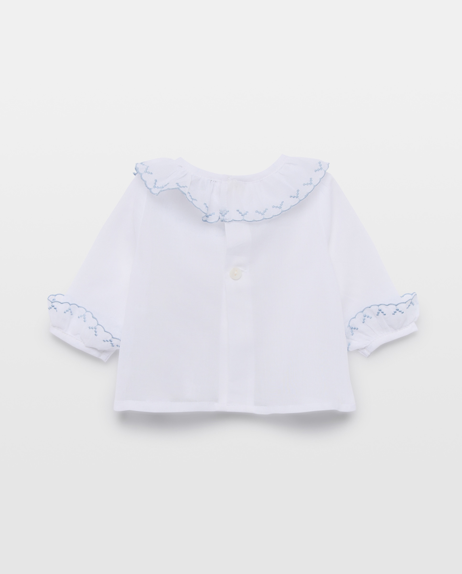 Camisa Básica de Bebé com Manga Comprida com Festão Coconut El Corte Inglés Branco-2
