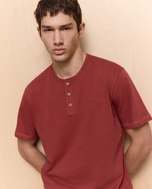 Imagem 0 de T-shirt de Manga Curta com Gola com Botões