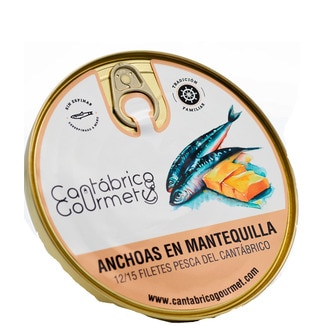 Anchovas Cantabrico Gourmet com Manteiga unidade 120 g - Casa Santoña