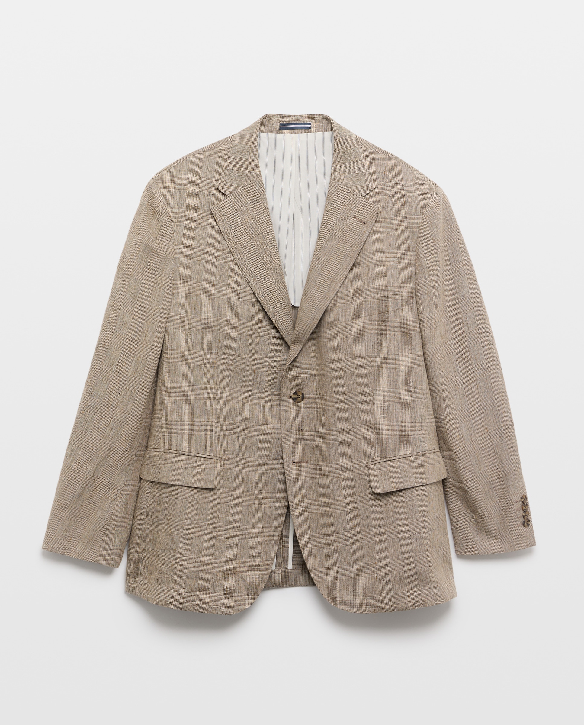 Imagem 0 de Casaco de Linho aos Quadrados Príncipe de Gales Tamanhos Grandes