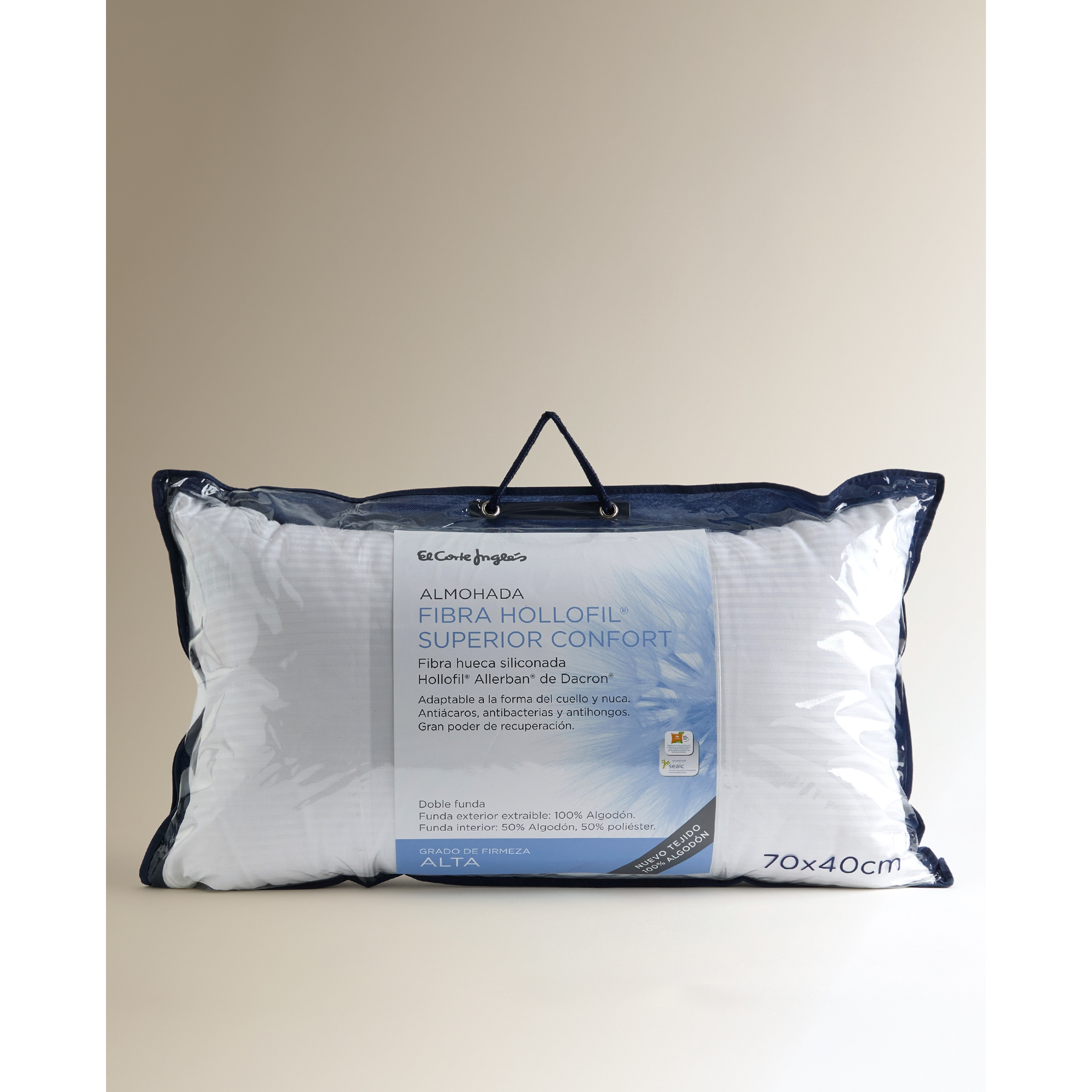 Almofada de Fibra Hollofill Superior Confort Alta Branco-3