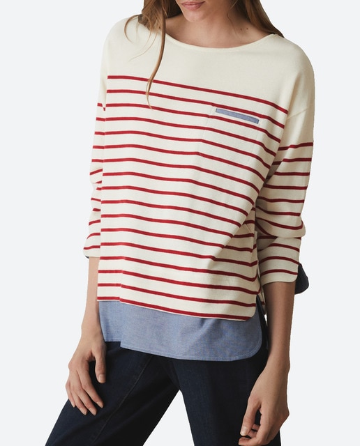 Imagen 0 de Sudadera de mujer de manga larga y contrastes