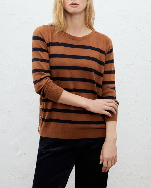 Imagen 0 de Jersey de rayas bicolor de mujer