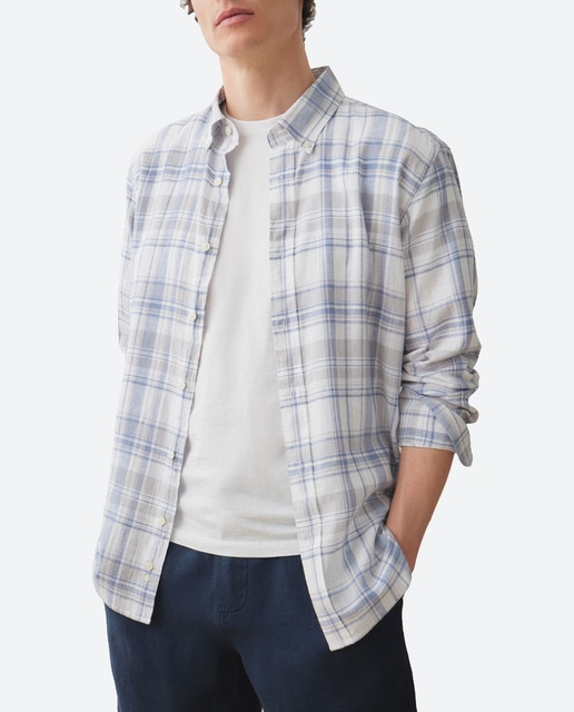 Imagen 0 de Camisa de hombre mezcla lino algodón