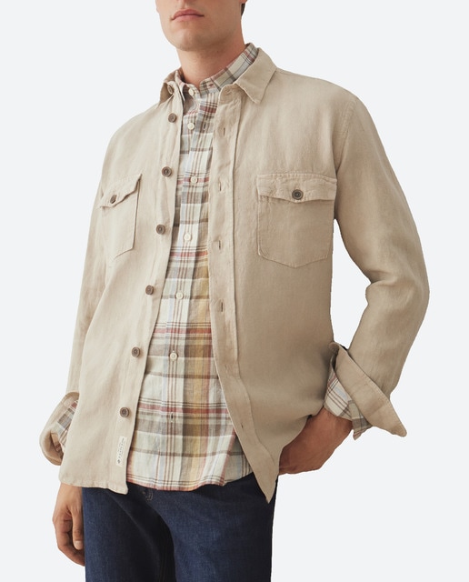 Imagen 0 de Sobrecamisa de hombre lino