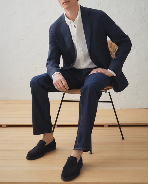 Imagen 0 de Chaqueta de hombre lino espiga