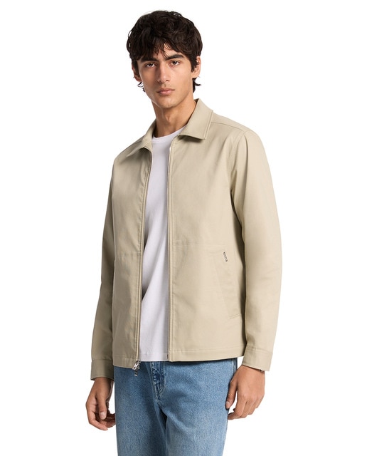 Imagem 0 de Sobrecamisa de Algodão com Fecho de Correr e Manga Comprida