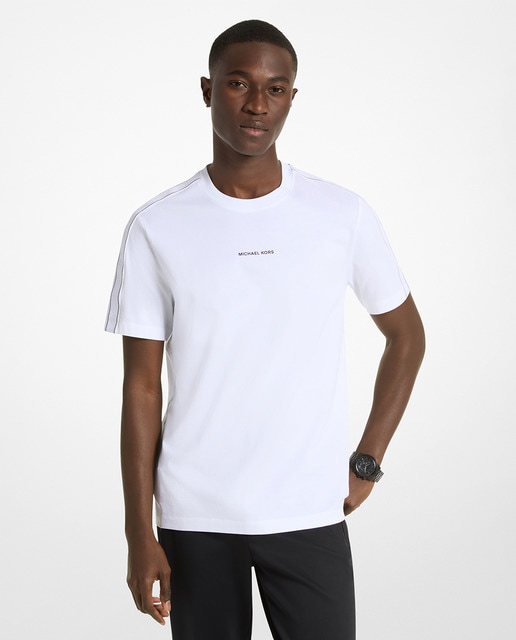 Imagen 0 de Camiseta de hombre de punto liso de algodón con logotipo