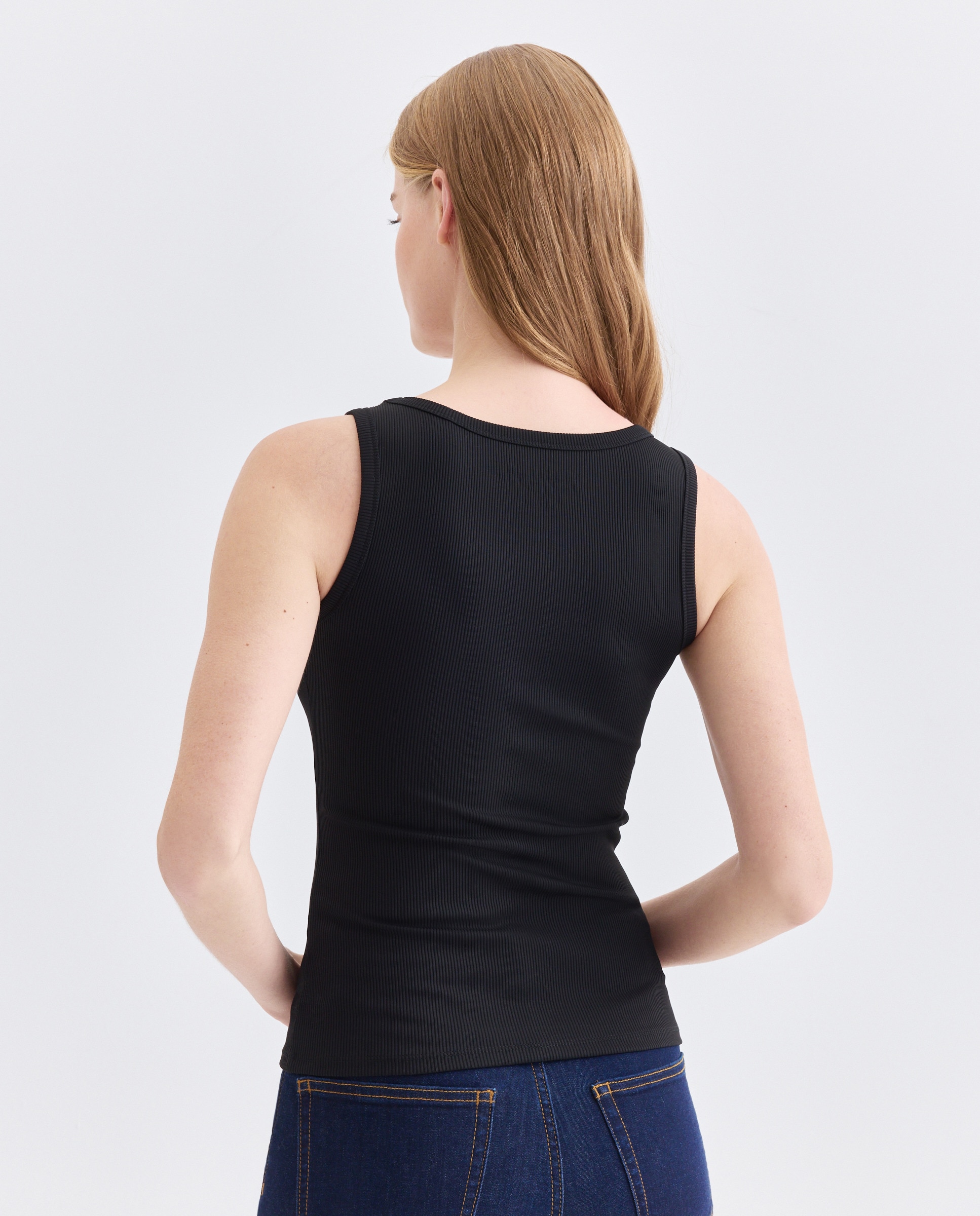 T-shirt sem mangas Preto-3