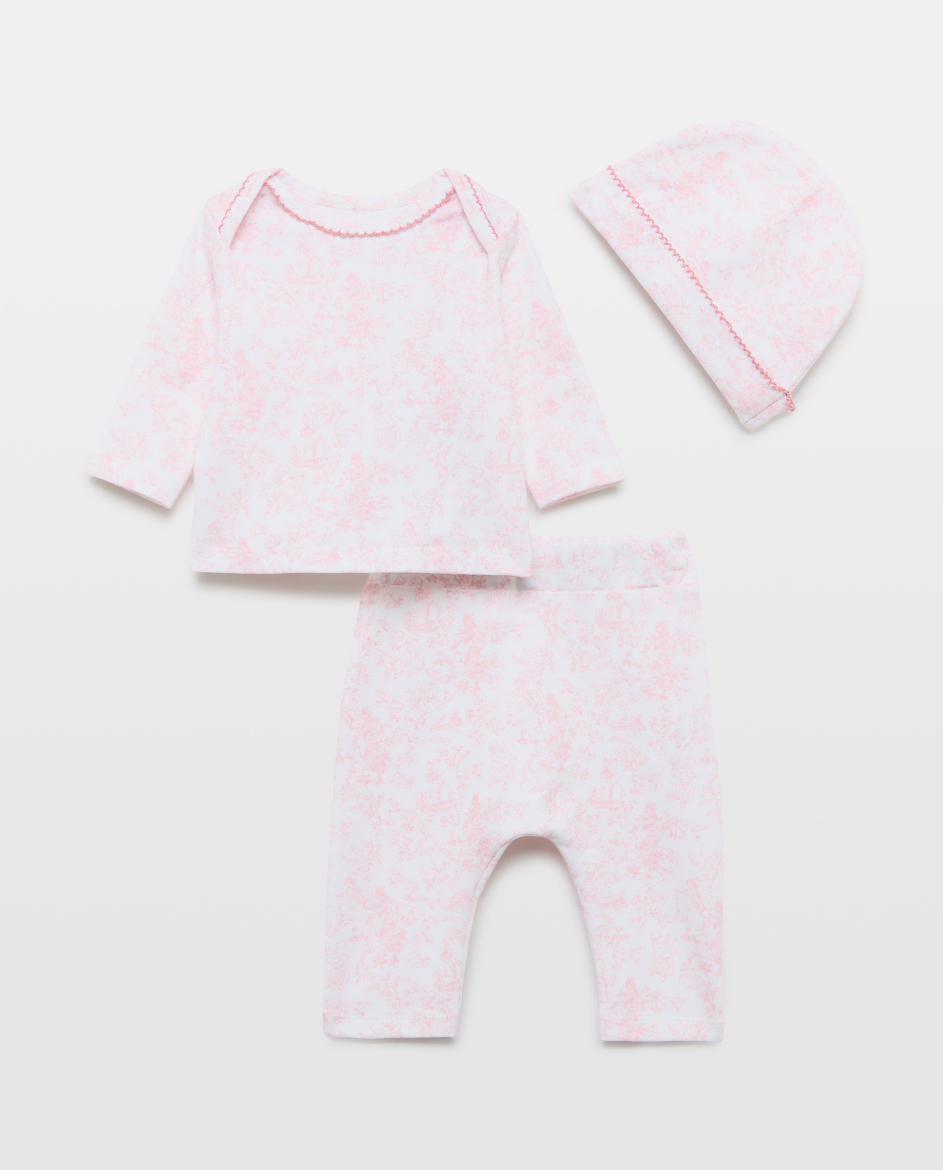 Imagem 0 de Conjunto de 3 Peças de Bebé: Camisola de Manga Comprida com Polainas sem Pés e Gorro