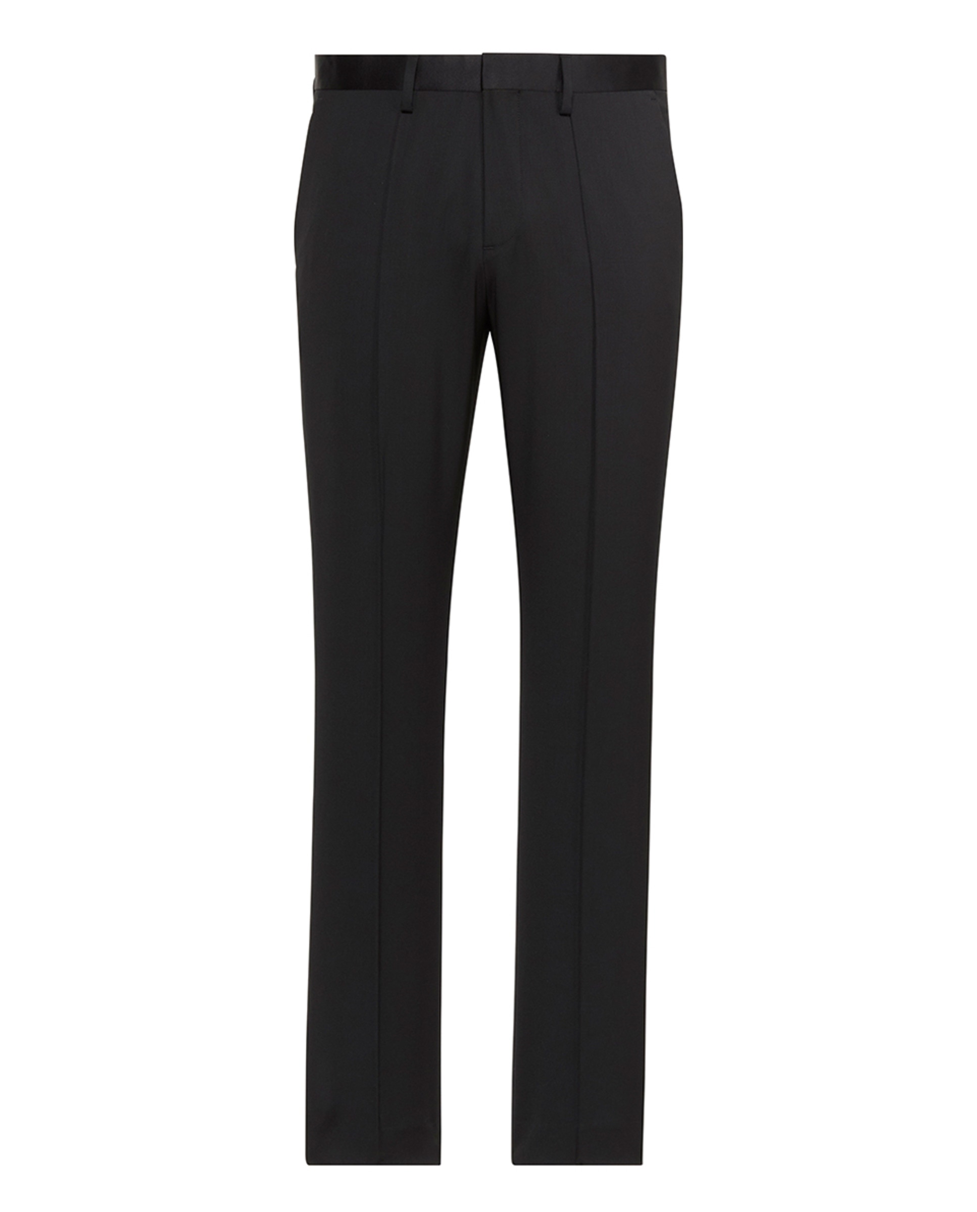 Calças de Smoking Slim Fit Preto-6