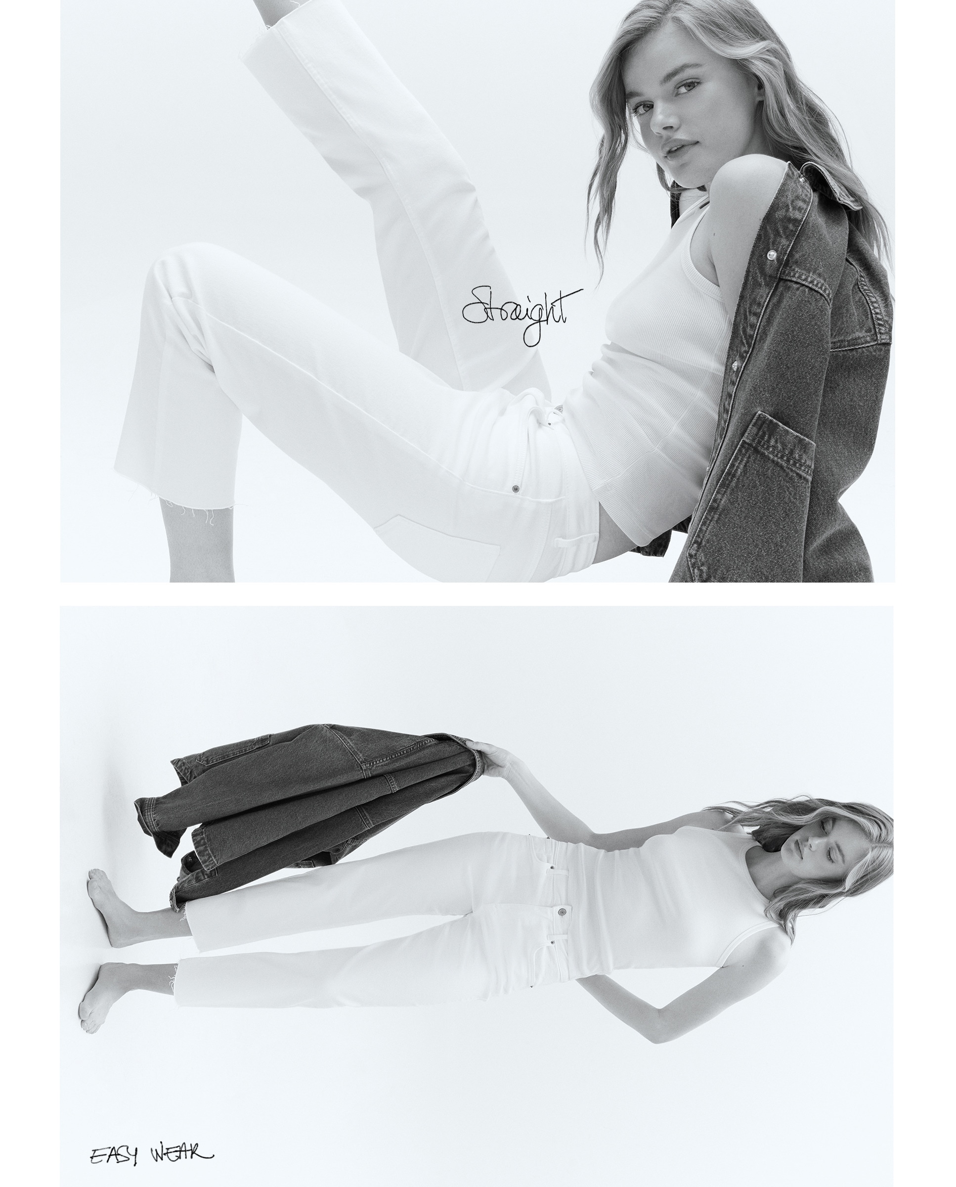 Imagem 0 de Jeans Straight Cropped com Cintura Subida