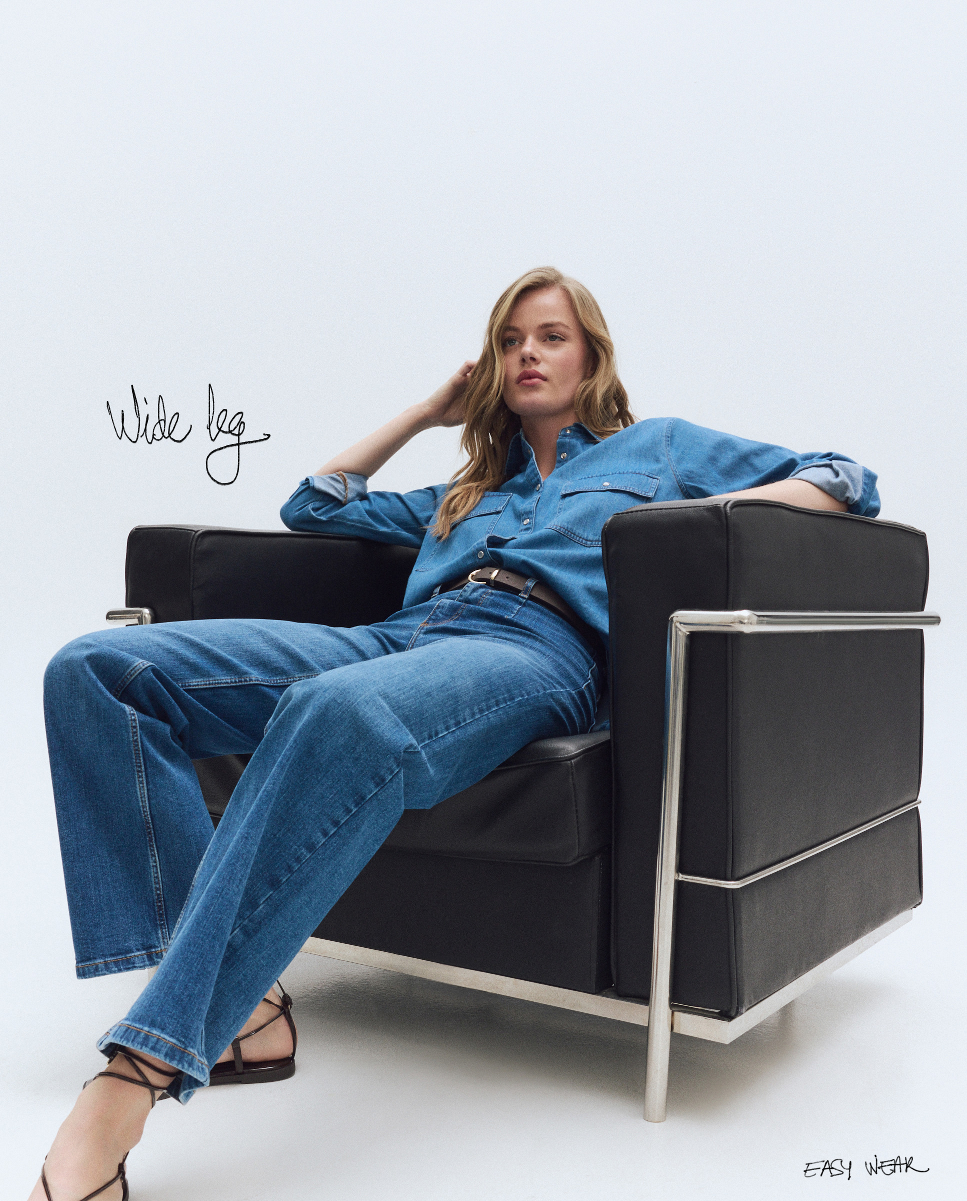 Imagem 0 de Jeans Wideleg com Cinto