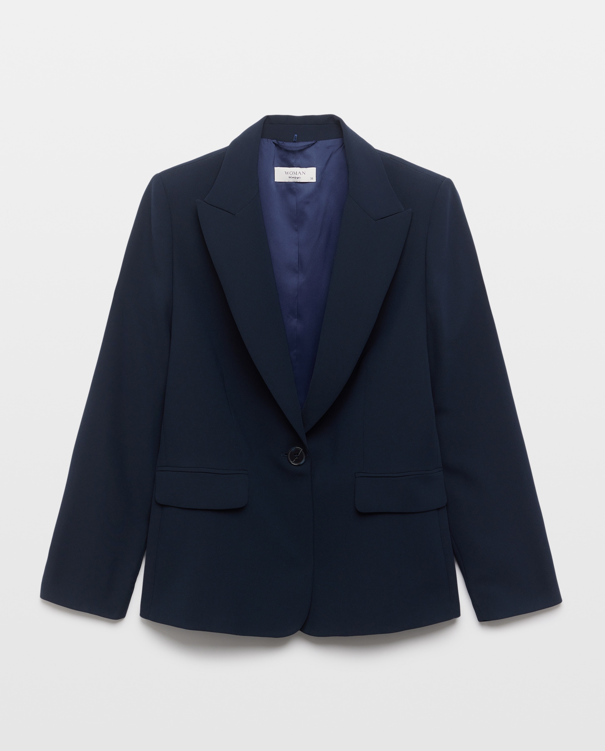 Blazer Liso com Aba Azul-marinho-4