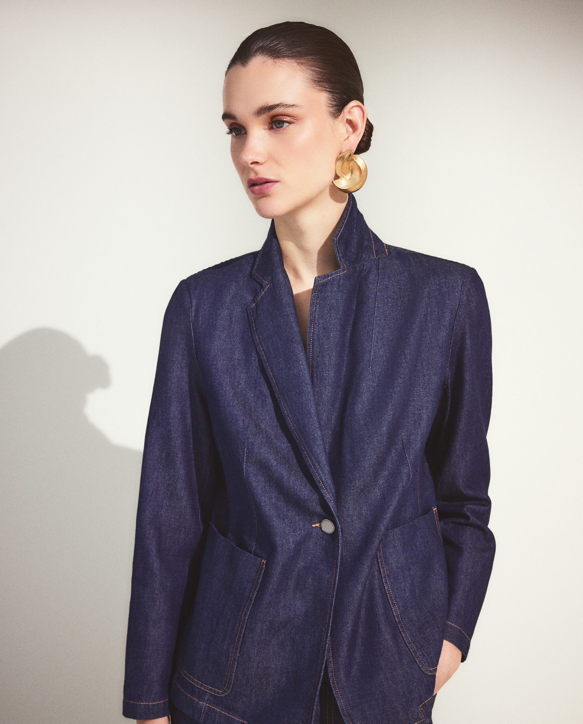 Imagem 0 de Blazer de Ganga Liso