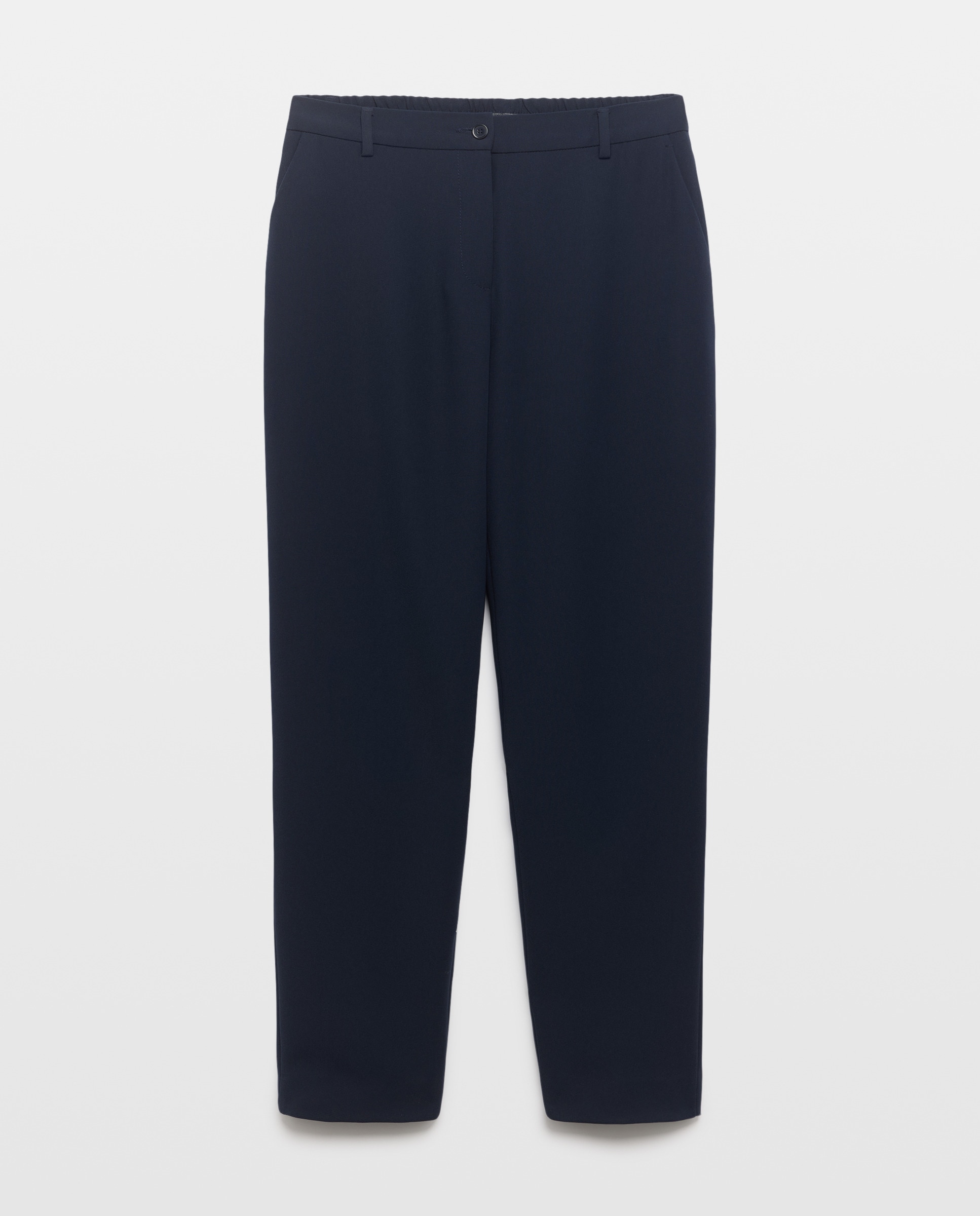 Calças semi skinny com bolsos Azul-marinho-5