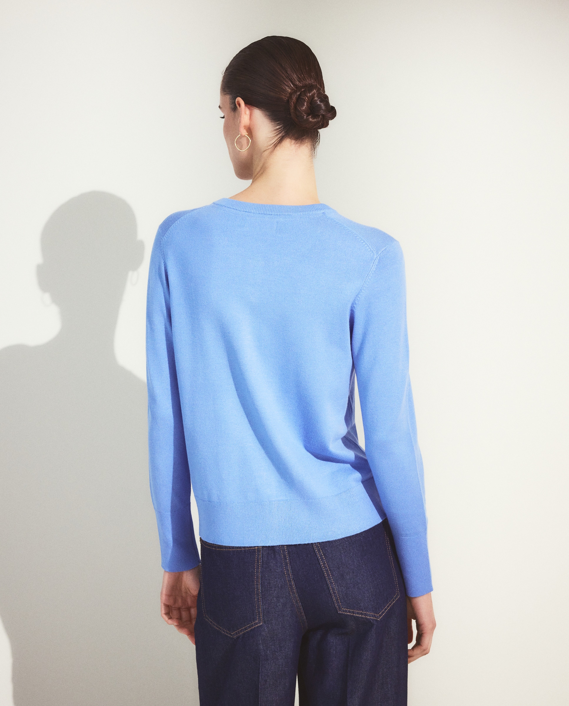 Casaco Liso Básico 410 Azul Claro-3