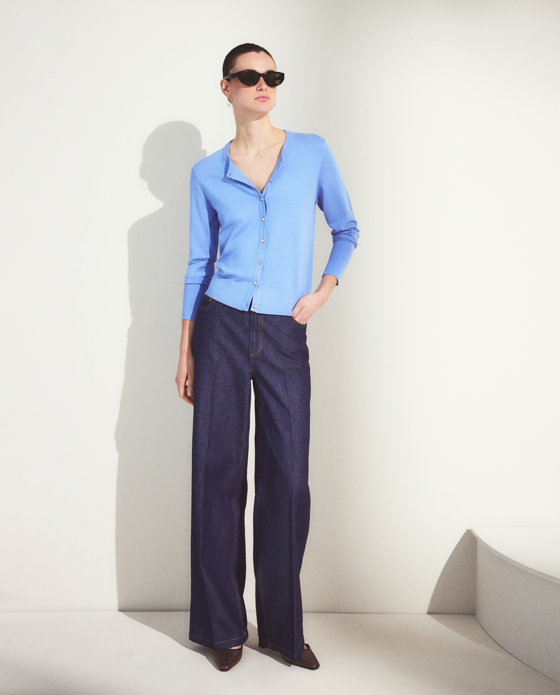 Casaco Liso Básico 410 Azul Claro-1