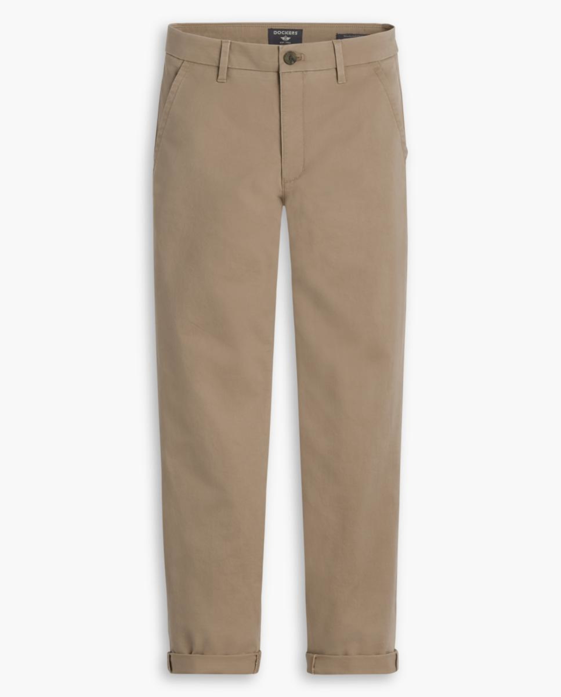 Calças Chino Slim Castanho-claro-3