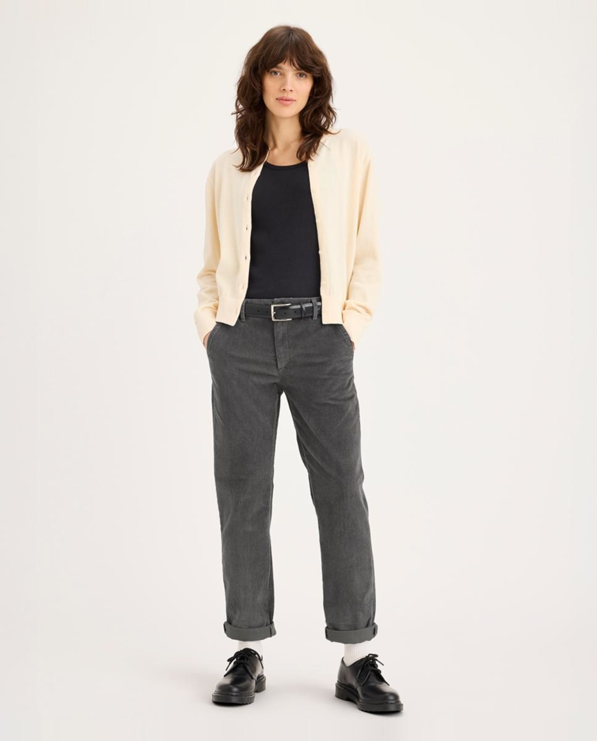 Calças Chino Slim Cinzento-escuro-1