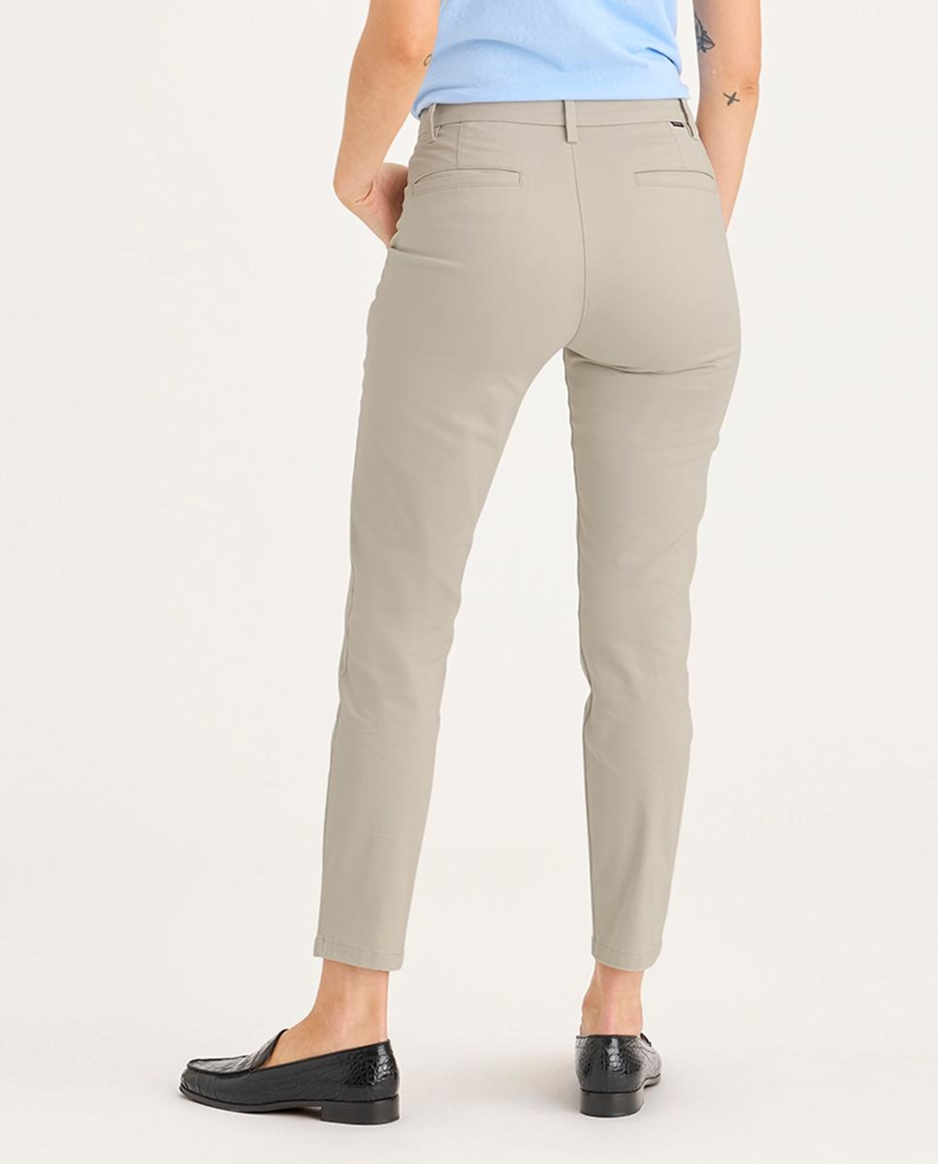 Calças Chino Skinny Caqui-2
