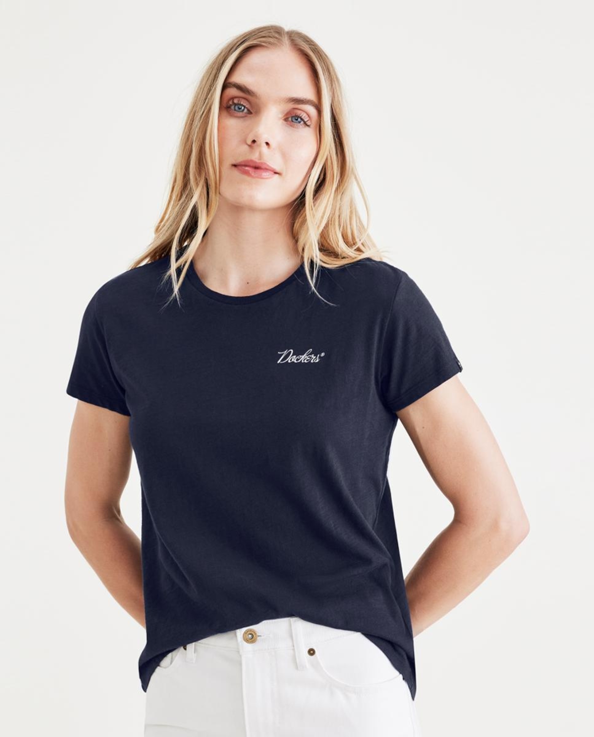 Imagem 0 de T-shirt de mulher de manga curta e decote redondo