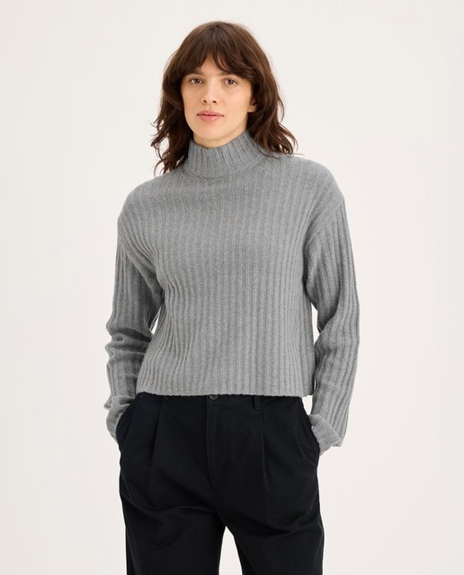 Imagem 0 de Camisola de Malha com Manga Comprida e Mockneck