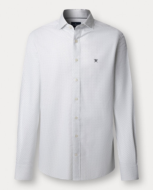 Imagen 0 de Camisa Oxford de hombre classic fit con mini estampado geométrico tallas grandes