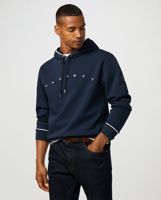 Imagen 0 de Sudadera de hombre con capucha y logo en el pecho tallas grandes