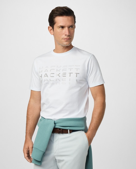 Imagen 0 de Camiseta de hombre manga corta con estampado gráfico tallas grandes