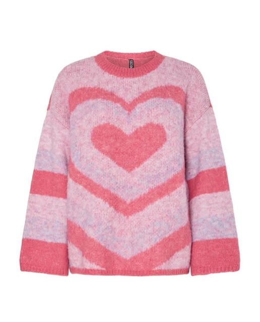 Imagen 0 de Jersey de mujer con cuello redondo y dibujo de corazón.