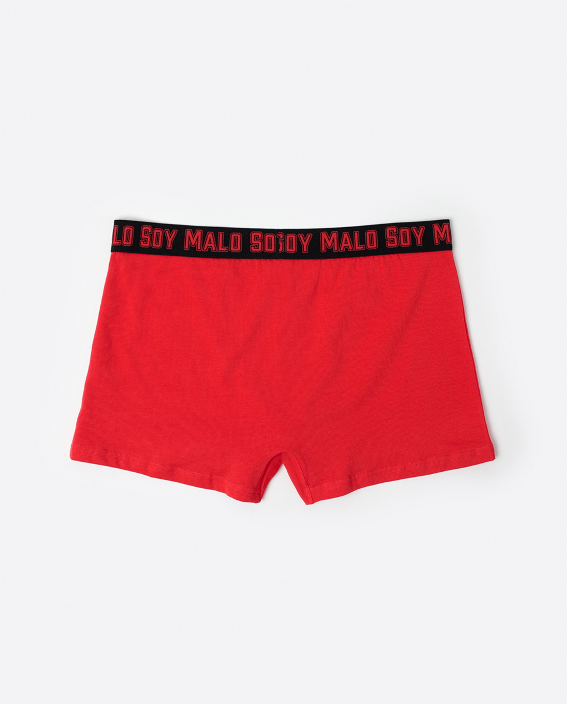 Boxers de Algodão Vermelho-3