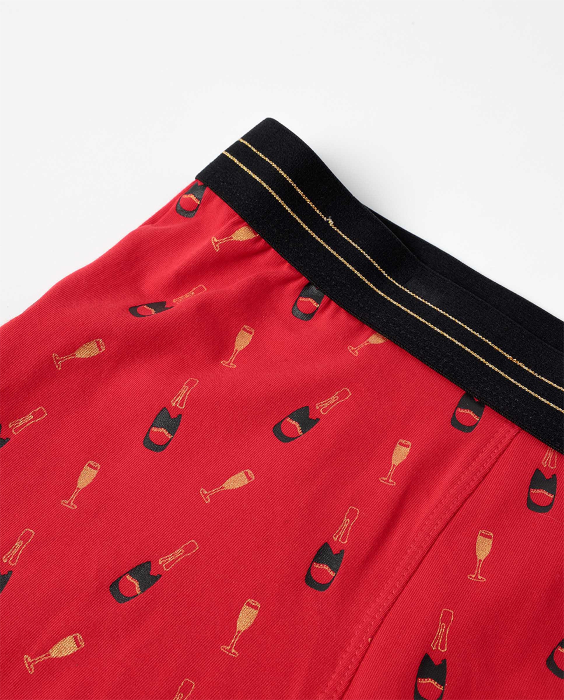 Boxers de Algodão Vermelho-4