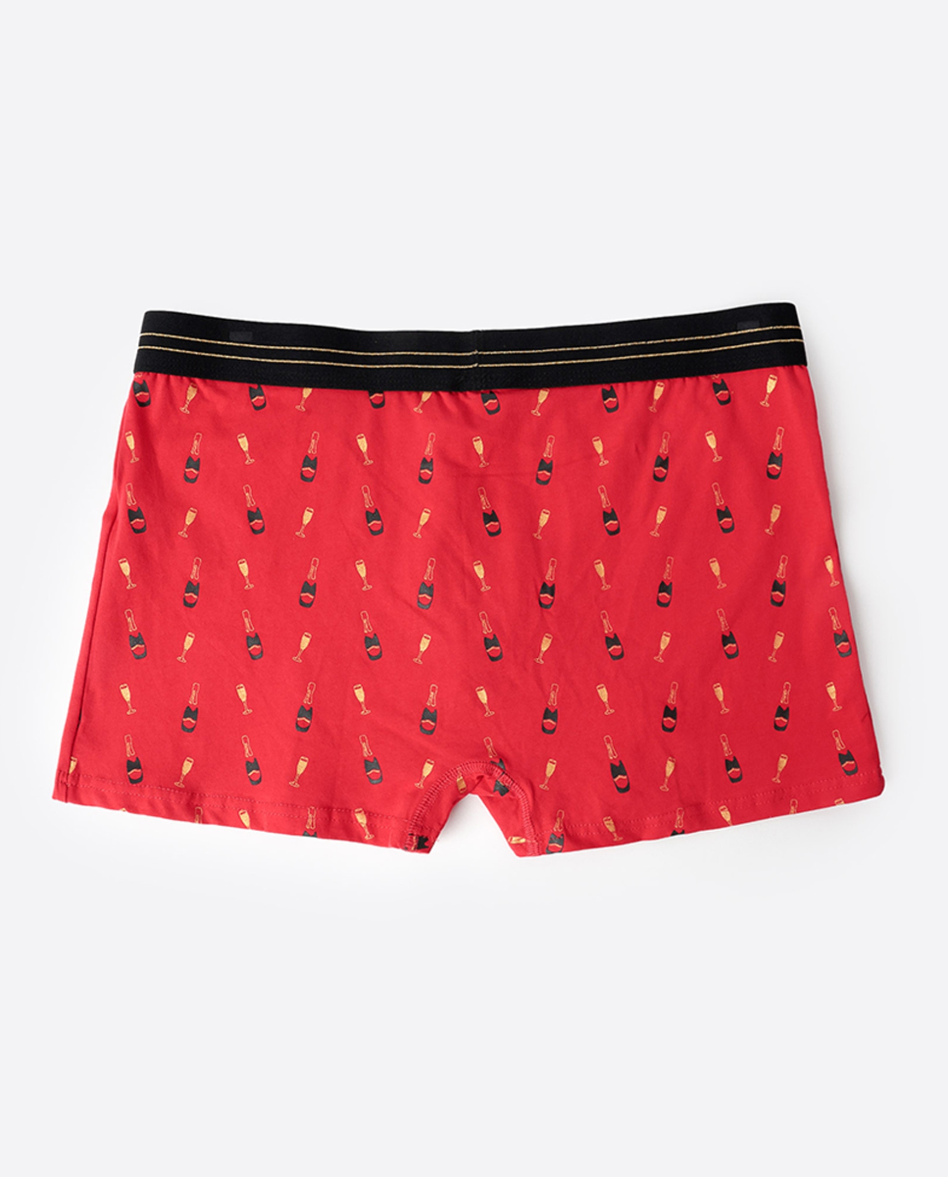 Boxers de Algodão Vermelho-3